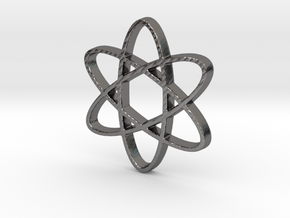 Science Atomic Whirl Pendant in Polished Nickel Steel