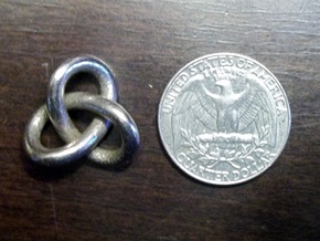 Trinity Knot in Polished Bronzed Silver Steel