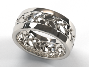 Braid Ring in Fine Detail Polished Silver: 9 / 59