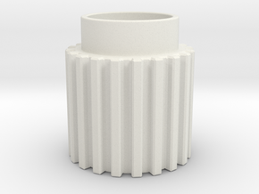 Chamfer Tooth Gear in White Natural Versatile Plastic
