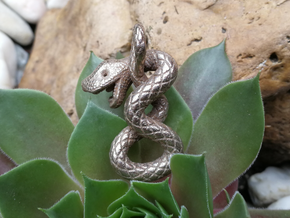 Snake pendant in Polished Bronzed Silver Steel