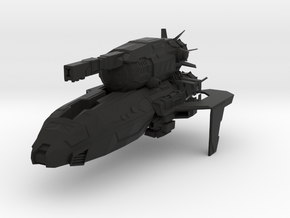 Spaceship27-ZX in Black Natural Versatile Plastic: Medium