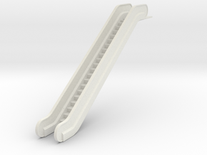 HO Escalator H55.8mm in White Natural Versatile Plastic