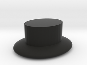 plain hat  in Black Natural Versatile Plastic: Extra Small