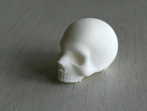 Skull Magnet  in White Natural Versatile Plastic