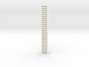 1/25 4in Louver Strip in White Processed Versatile Plastic