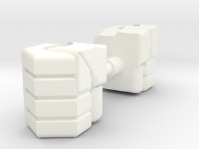 2x G1 Optimus Prime Fists in White Processed Versatile Plastic