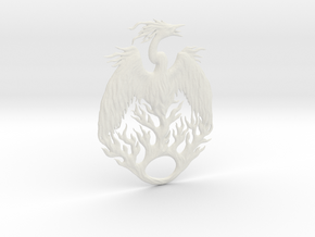 The Mythical Phoenix in White Natural Versatile Plastic