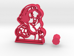Disney's Snow White Cookie Cutter + handle in Pink Processed Versatile Plastic
