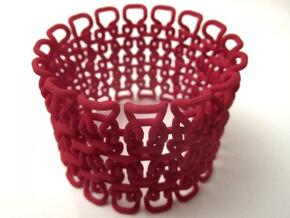 Stitch Bracelet - M in Red Processed Versatile Plastic