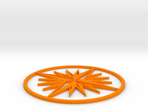 Compass  in Orange Processed Versatile Plastic