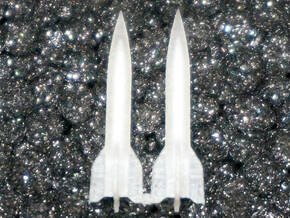 V-2 1/700 scale (two rockets) - sprue in Tan Fine Detail Plastic