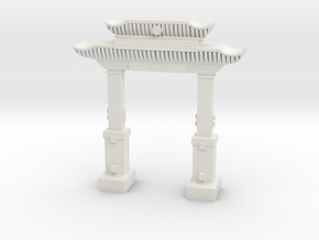 chinese "welcome" ark doorway in tabletop scale in White Natural Versatile Plastic
