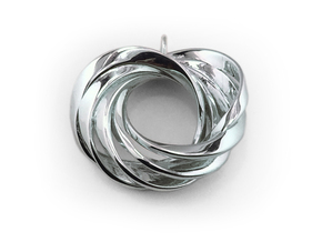 Coradeciem pendant with loop in Polished Silver