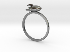 Mini Rocket Ring in Fine Detail Polished Silver