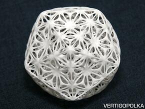 Truncated Icosahedron Stellated ds 75mm in White Natural Versatile Plastic