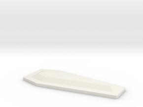 1" long coffin_lid_b in White Natural Versatile Plastic