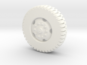 M809 11.0-20 NDT Front Wheel 1/72 in White Processed Versatile Plastic