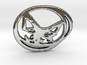 Artful Cat in Polished Silver