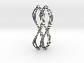 Flower 38 Twist - Pair in Polished Silver