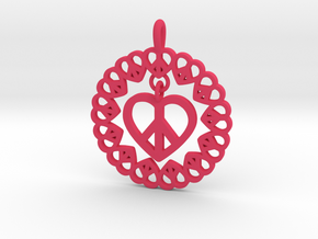 20-Pretzel Heart Loops in Pink Processed Versatile Plastic: Small