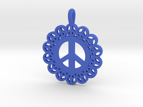 24- PEACE CIRCLES in Blue Processed Versatile Plastic: Small