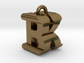 3D-Initial-BK in Polished Bronze