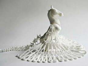 Horse Marionette Sculpture_POLYGONENFILE in White Natural Versatile Plastic