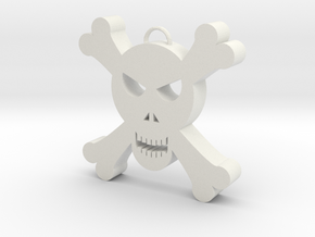 Skull Decoration in White Natural Versatile Plastic