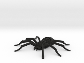 Orb-weaver spider pendant-brooch and pendant in Black Natural Versatile Plastic: Small