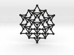 64 Tetrahedron Grid in Black Natural Versatile Plastic