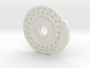 Disc Brake & Caliper for 56mm 6 Pin Wheel in White Natural Versatile Plastic
