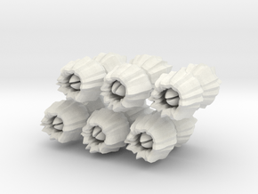 Barnacles, large, set of 12 in White Natural Versatile Plastic