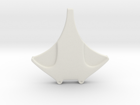simple manta ray  in White Natural Versatile Plastic