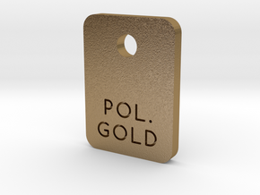 Polished Gold Steel Finish Sample Chip in Polished Gold Steel