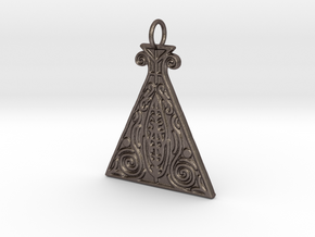 Alchemy Veve Pendant in Polished Bronzed Silver Steel