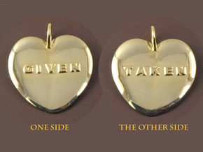 Taken & Given Heart Pendant in 18K Gold Plated