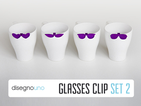 Party Accessories | Glasses (4 pz) in Purple Processed Versatile Plastic