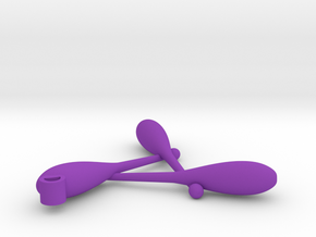 ClubTrap Pendant or Earring in Purple Processed Versatile Plastic