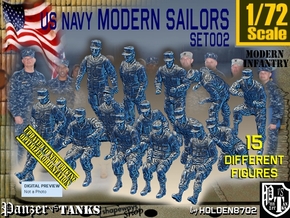 1/72 USN Modern Sailors Set002 in Tan Fine Detail Plastic