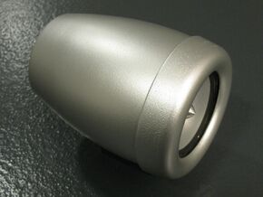 Speaker with jet engine design (part 1/3) in White Natural Versatile Plastic