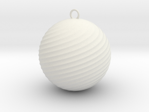 Twisted Christmas Decoration in White Natural Versatile Plastic
