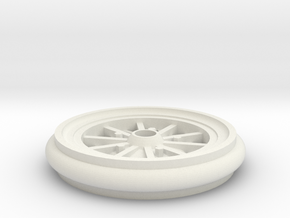 Hubley Vintage Model Car Wheel - 1:20 in White Natural Versatile Plastic