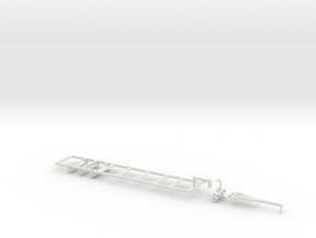 1/64 40' Double Headed Trailer- Frame and Hitch in White Natural Versatile Plastic