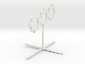 Sprocket_Sculpture in White Natural Versatile Plastic