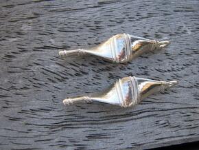 Twist Earrings in Polished Silver