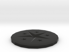 Coaster in Black Natural Versatile Plastic: Medium