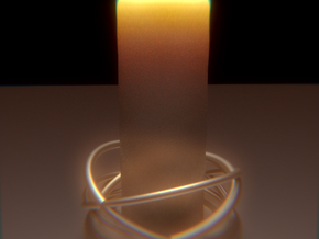 Orbital Candle Holder in White Natural Versatile Plastic