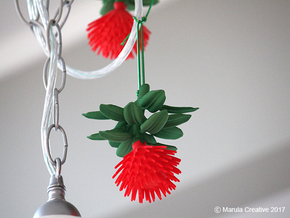 Pohutukawa leaves (Christmas tree of New Zealand) in Green Processed Versatile Plastic