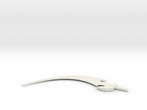 Long Slasher Sword in White Natural Versatile Plastic